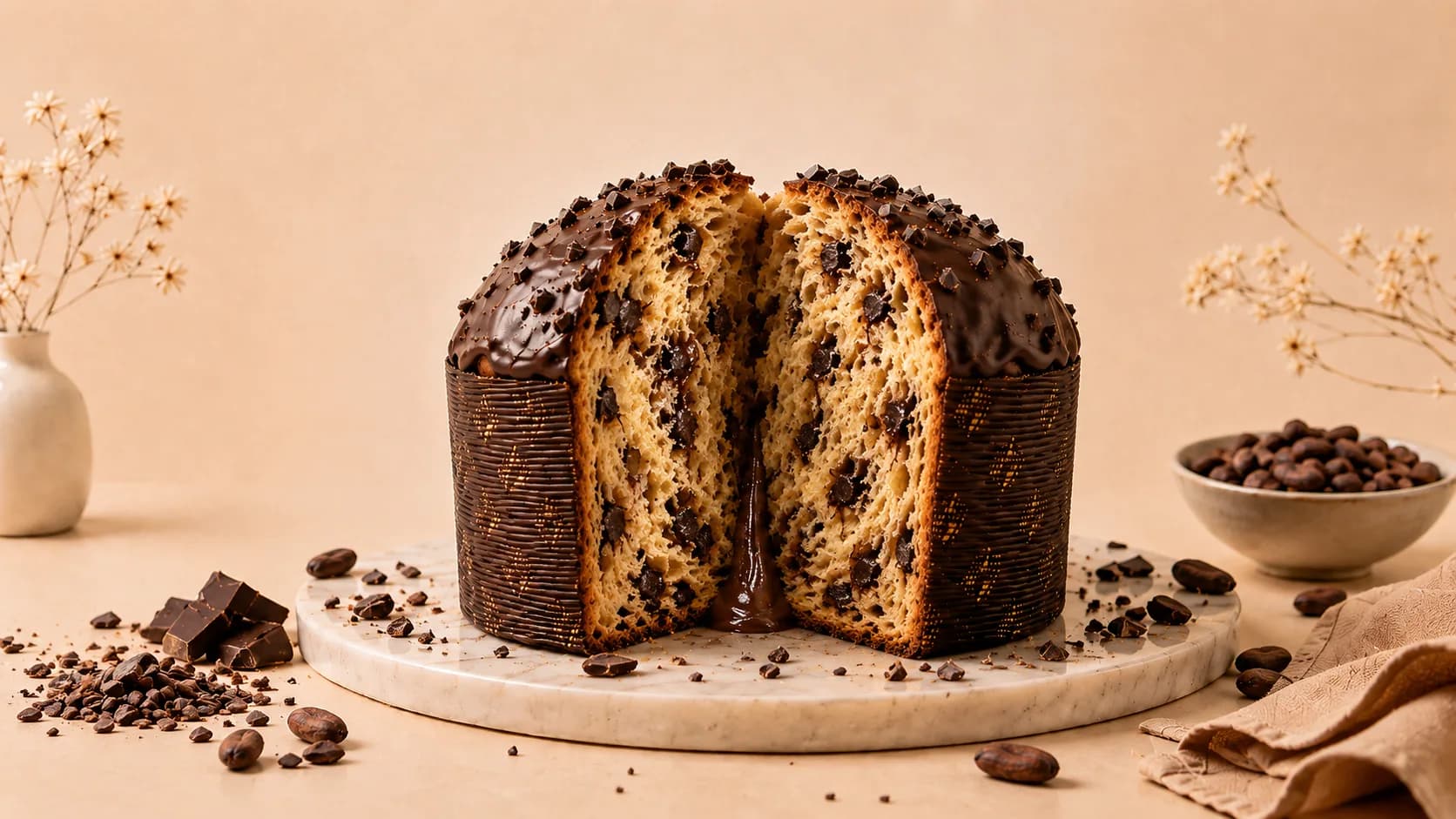 Panettone al Cioccolato — Pasticceria Dolce & Falcone Firmenpräsent