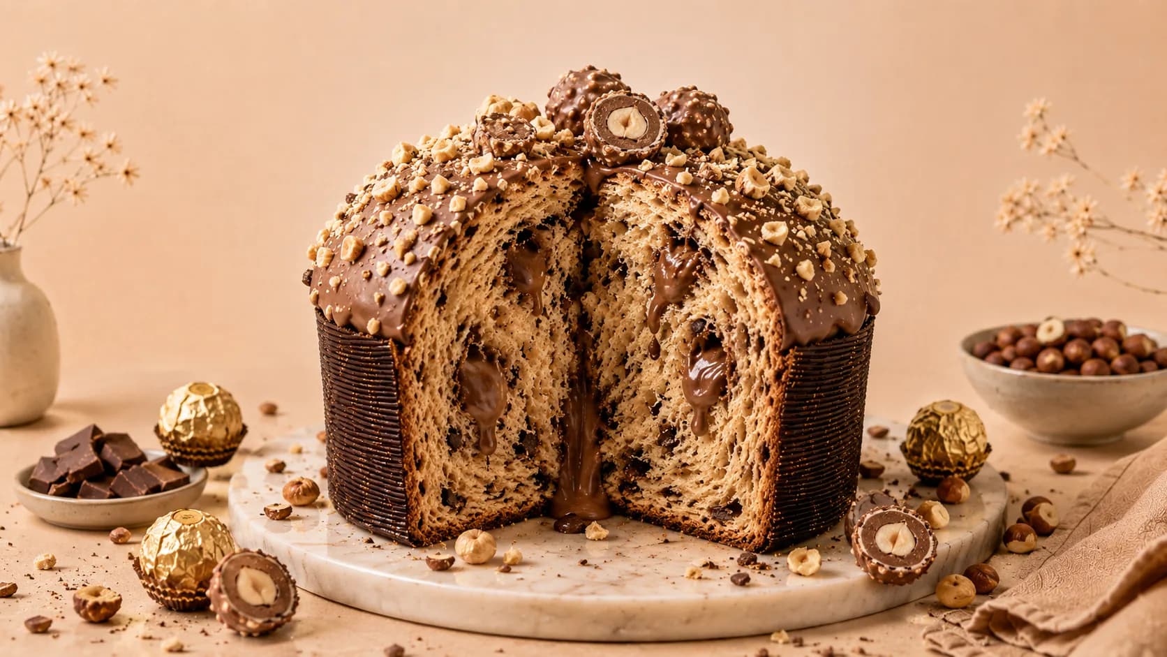 Panettone Gianduia — Pasticceria Dolce & Falcone Firmenpräsent