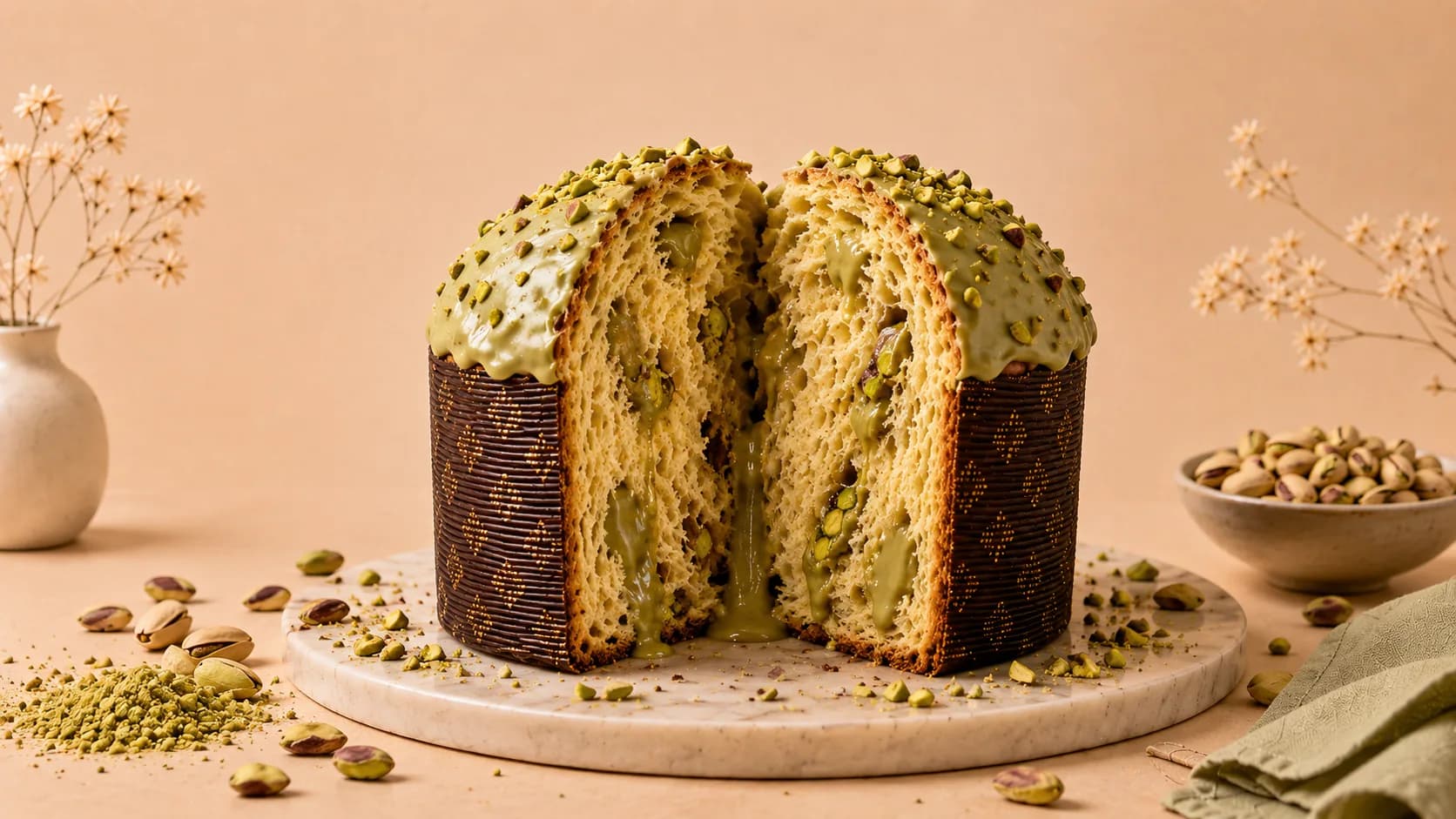 Panettone al Pistacchio — Pasticceria Dolce & Falcone Firmenpräsent